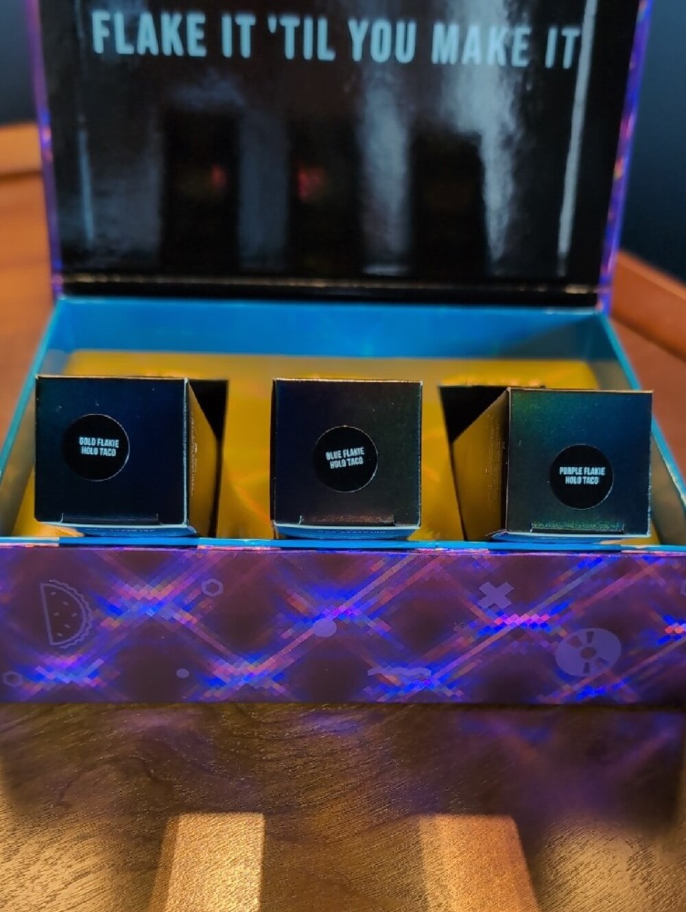 1st ANNIVERSARY SET HOLO TACO Holographic Top Coats - Blue Holographic Box - Picture 3 of 3
